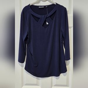 New York & Co. Deep Blue Women's Blouse
